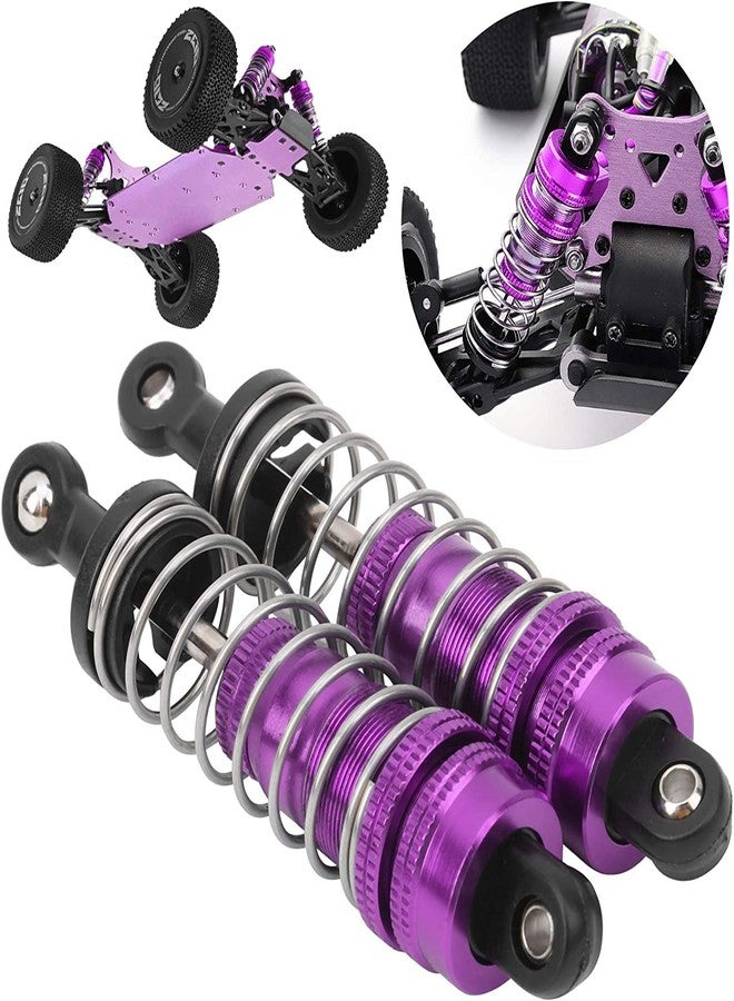 UURCSKY Aluminum Front&Rear shock absorbers for Wltoys 124019 124018 124017 124016 144002 144001 RC car upgrade parts 4pcs/set（Purple） - Image 4